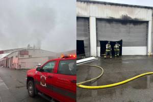 The fire in the 12499 block of W. Main Street. Courtesy photos.