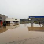 The Chevron station at 5148 Auburn Way N., Auburn, as seen on Thursday, Dec. 11. The gas station is nearly fully submerged, with gasoline mixed with water, leaving a pungent smell. Photo by Joshua Solorzano/Sound Publishing