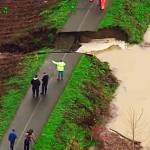 A breach in the Desimone Levee along the Green River on Dec. 15 in Tukwila. SCREENSHOT/Video, Courtesy King County Sheriffs Office