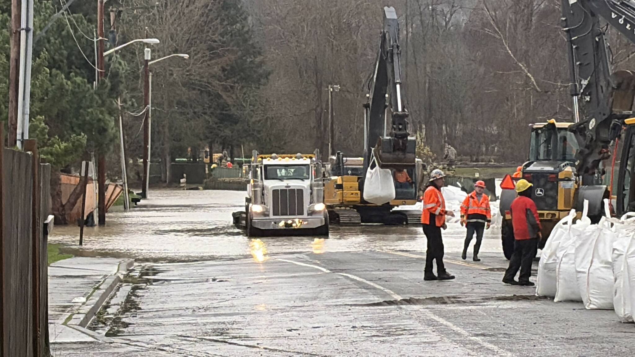 Flooding at Pacific City Park on Dec. 16, 2025. Photo by Joshua Solorzano/Sound Publishing