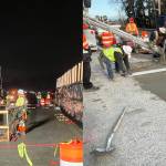 The SR 167 bridge being worked on. Courtesy photos.