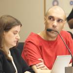 William Phillip Jr. with public defender Kaitlyn Aiken during his Dec. 19 sentencing at the Maleng Regional Justice Center in Kent for the 2010 Auburn murder of Seth Frankel, a city of Kent employee. Photo by Steve Hunter/Sound Publishing
