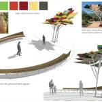 An illustration of The Gathering Tree, and the benches leading to it a key part of the first-ever park in downtown Auburn. Courtesy image