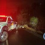 The suspects crashed car being towed. Courtesy of Washington State Patrol.