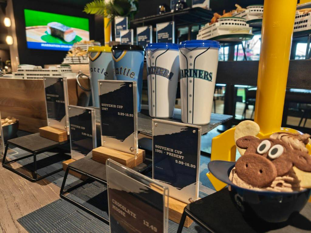 To celebrate 50 years of Mariners, T-Mobile Park is going all out with anniversary merchandise and memorabilia. Photo by Benjamin Ray/Sound Publishing