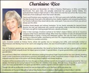 Charlaine Rice | Obit