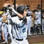 Noah Soto at the plate for Auburn Riverside. Ben Ray / The Reporter