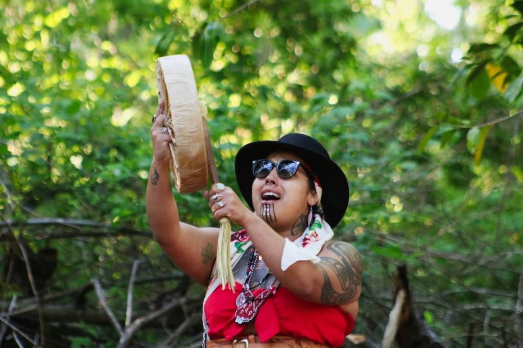 Franchesca Curtis (Snoqualmie) of Bremerton performs an original song. Photo by Bailey Jo Josie/Sound Publishing.