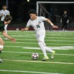 Nolan Carrillo controls the ball for Auburn. Ben Ray / The Reporter