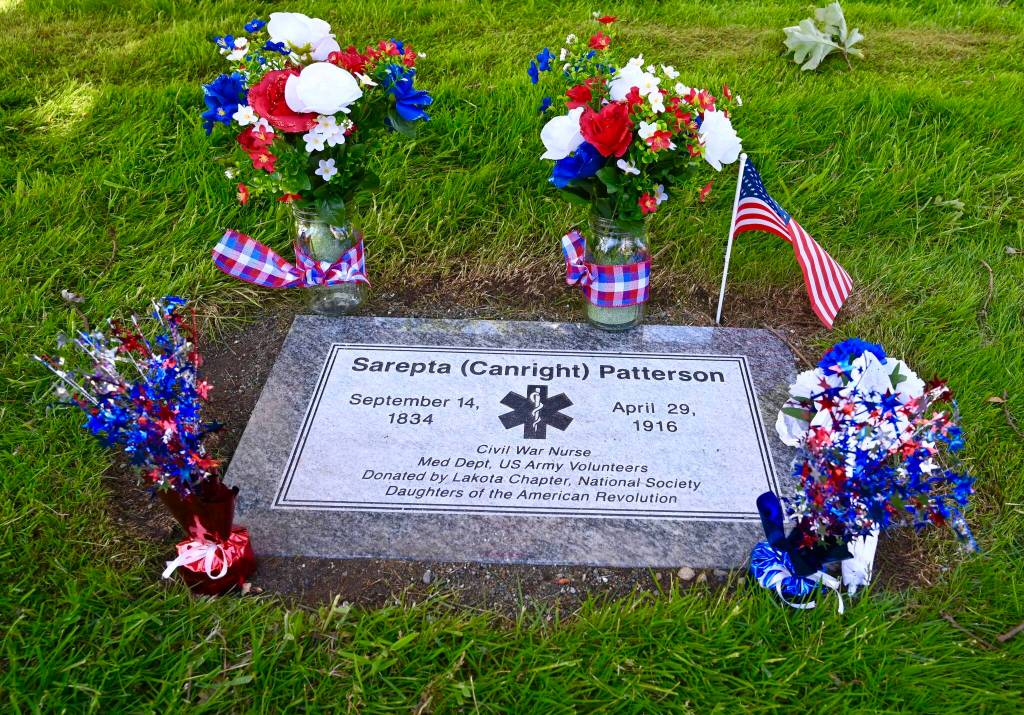 Grave of Sarepta Patterson. Photo by Rachel Ciampi