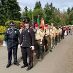 Boy Scouts from Troop 401 and 398, and the police and fire honor guard. Photo by Joshua Solorzano/The Auburn Reporter