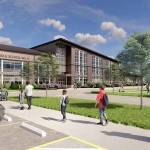A rendering of a proposed new middle school. Courtesy of Auburn School District.