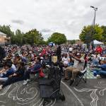 Fans squeeze in at Legacy Square. Ben Ray / The Reporter