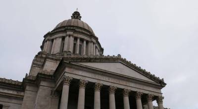 The Washington state Capitol in Olympia on March 7, 2026. (Photo by Bill Lucia/Washington State Standard)