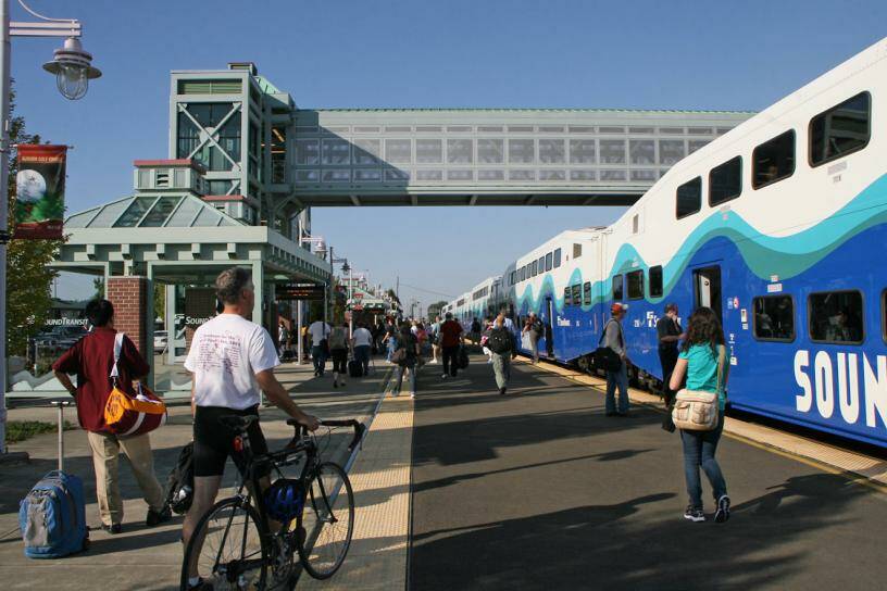 The Auburn Sounder Station. Sound Transit is constructing a second parking garage for train commuters, expected to be finished in 2027. Courtesy of Sound Transit